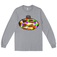 Heather Grey Christmas football Long Sleeve Tee - RanaPortraitStore