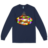 Navy Christmas football Long Sleeve Tee - RanaPortraitStore
