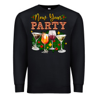 Black new year party christmas coctail Premium Sweatshirt - AdoDesignShop