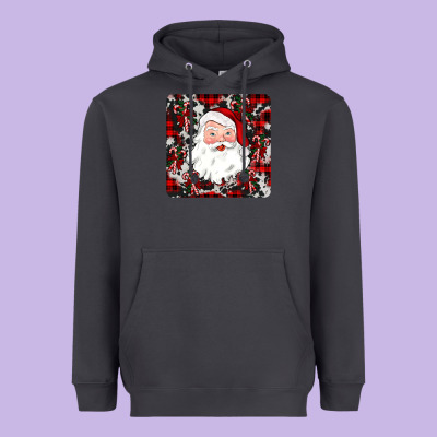Santa Christmas Coaster Heavyweight Hoodie Designed By Jahusdesignshop