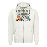 Oatmeal Heather here for the boos Zipper Hoodie - CowhideDigitalArt