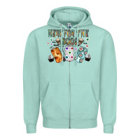 Seafoam here for the boos Zipper Hoodie - CowhideDigitalArt