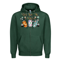Sports Green here for the boos Zipper Hoodie - CowhideDigitalArt