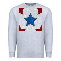 Heather Grey Glitter 4th Of July Seamless Pattern Premium Sweatshirt - BundleAndBundleShop