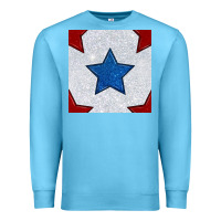 Ocean Blue Glitter 4th Of July Seamless Pattern Premium Sweatshirt - BundleAndBundleShop