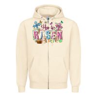 Sandshell he is risen easter with flowers Zipper Hoodie - Neo Western