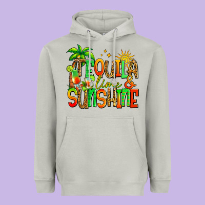 Tequila Lime And Sunshine Summer Heavyweight Hoodie Designed By Jasminsmagicworld