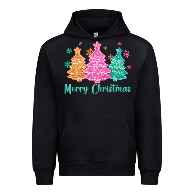 Merry Christmas Glitter Trees Urban Hoodie by MaliasSmallBusiness | Teevron