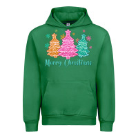 Emerald merry christmas glitter trees Urban Hoodie - MaliasSmallBusiness