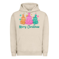 Pigment French Oak merry christmas glitter trees Urban Hoodie - MaliasSmallBusiness
