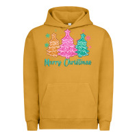 Pigment Peanut Butter merry christmas glitter trees Urban Hoodie - MaliasSmallBusiness