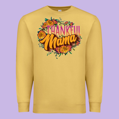Thankful Mama Premium Sweatshirt Designed By Jahusdesignshop