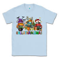 Dusty Blue hallothanksmas trucks Classic Tee - FaDigitalArtStudio