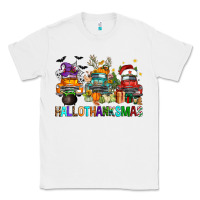 White hallothanksmas trucks Classic Tee - FaDigitalArtStudio