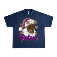 Navy believe purple and gold african american santa Urban Heavy Tee - RanaPortraitStore
