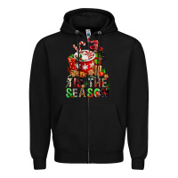 Black tis the season Zipper Hoodie - FaDigitalArtStudio