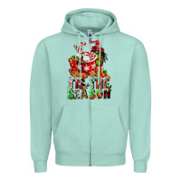 Seafoam tis the season Zipper Hoodie - FaDigitalArtStudio