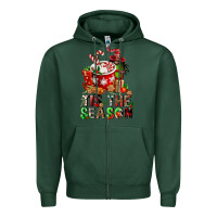 Sports Green tis the season Zipper Hoodie - FaDigitalArtStudio
