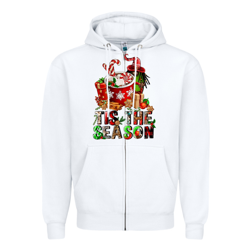 Tis The Season Zipper Hoodie by FaDigitalArtStudio | Teevron