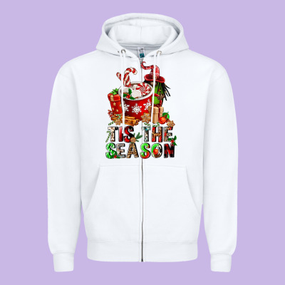 Tis The Season Zipper Hoodie Designed By Fadigitalartstudio