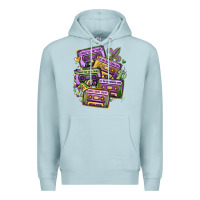 Blue Mist mardi gras cassette tapes Premium Hoodie - MaliasSmallBusiness