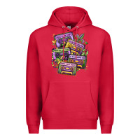 Cardinal mardi gras cassette tapes Premium Hoodie - MaliasSmallBusiness