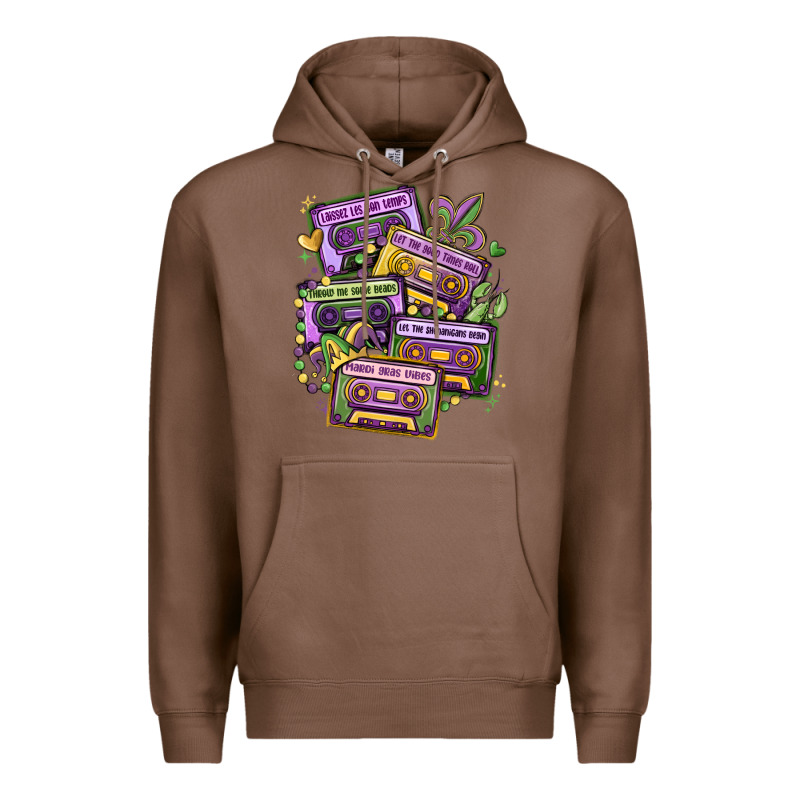Mardi Gras Cassette Tapes Premium Hoodie by MaliasSmallBusiness | Teevron