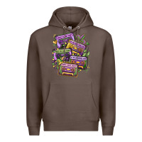 Coffee mardi gras cassette tapes Premium Hoodie - MaliasSmallBusiness