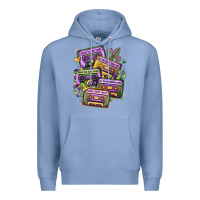 Colony Blue mardi gras cassette tapes Premium Hoodie - MaliasSmallBusiness