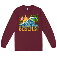 Burgundy beachin Long Sleeve Tee - texasbilliewilder