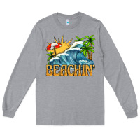 Heather Grey beachin Long Sleeve Tee - texasbilliewilder