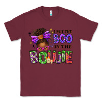 Burgundy I Put The Boo In The Boujie Messy Bun Classic Tee - texasbilliewilder