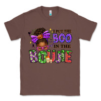 Chestnut I Put The Boo In The Boujie Messy Bun Classic Tee - texasbilliewilder