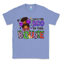Colony Blue I Put The Boo In The Boujie Messy Bun Classic Tee - texasbilliewilder