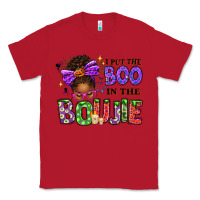 Red I Put The Boo In The Boujie Messy Bun Classic Tee - texasbilliewilder