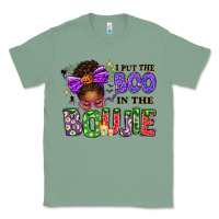 Sage I Put The Boo In The Boujie Messy Bun Classic Tee - texasbilliewilder