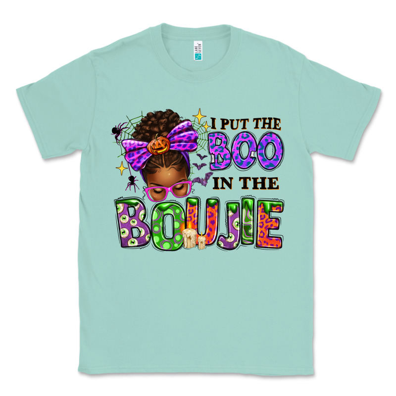 I Put The Boo In The Boujie Messy Bun Classic Tee by texasbilliewilder | Teevron