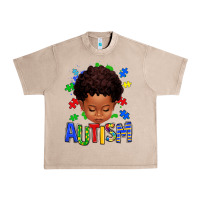 French Oak autism afro kid full face Urban Heavy Tee - texasbilliewilder