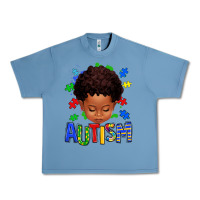 Pebble Blue autism afro kid full face Urban Heavy Tee - texasbilliewilder