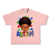 Salmon autism afro kid full face Urban Heavy Tee - texasbilliewilder