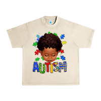 Sandshell autism afro kid full face Urban Heavy Tee - texasbilliewilder