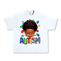 White autism afro kid full face Urban Heavy Tee - texasbilliewilder