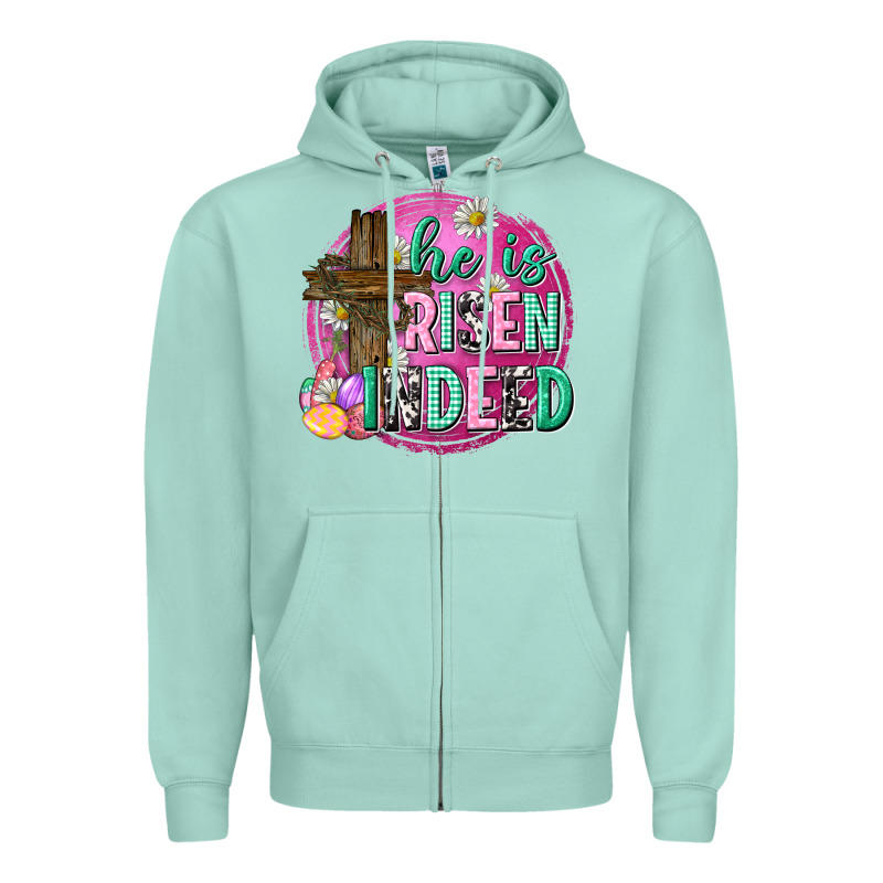 He Is Risen Indeed Easter Zipper Hoodie by Neo Western | Teevron