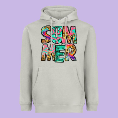 Summer Leopard Tie Dye Heavyweight Hoodie Designed By Jasminsmagicworld