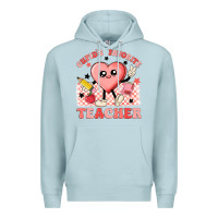 Blue Mist cupid's favorite teacher Premium Hoodie - MaliasSmallBusiness