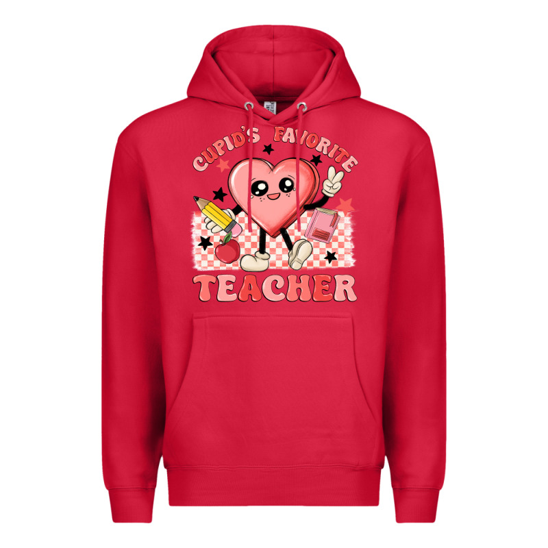 Cupid's Favorite Teacher Premium Hoodie by MaliasSmallBusiness | Teevron