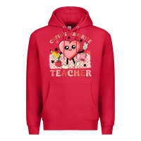 Cardinal cupid's favorite teacher Premium Hoodie - MaliasSmallBusiness