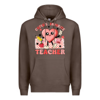Coffee cupid's favorite teacher Premium Hoodie - MaliasSmallBusiness