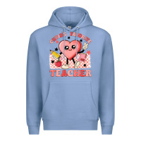 Colony Blue cupid's favorite teacher Premium Hoodie - MaliasSmallBusiness
