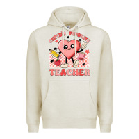 Oatmeal Heather cupid's favorite teacher Premium Hoodie - MaliasSmallBusiness